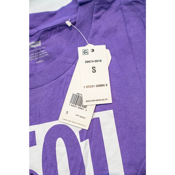Levi's Surf Cotton Graphic T-Shirt - Purple, Sm - Picture 3 of 4